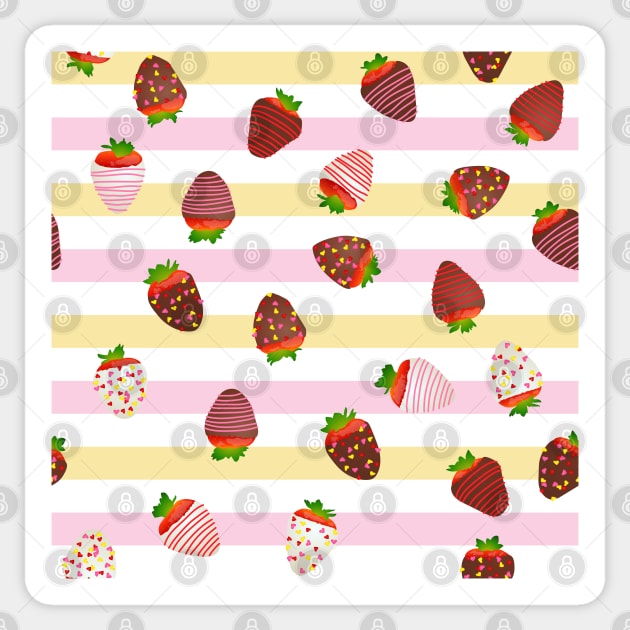 Sailor Chibi Moon Themed Strawberries Sticker by ziafrazier